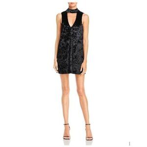 NWT Show Me Your Mumu Black Velvet Choker Mini Dress S